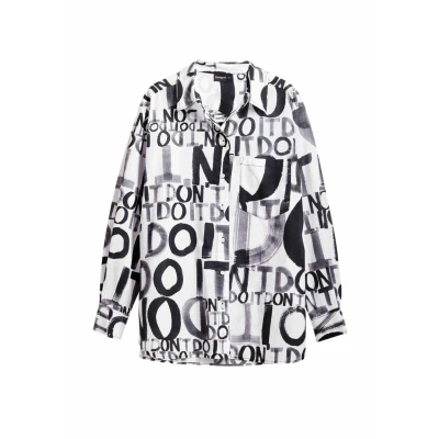 Image of Desigual Buttondown blouse, Women&#039;s, Size: 12, Black