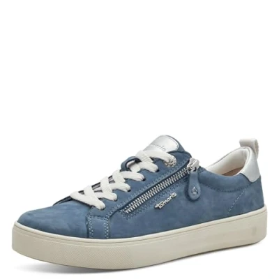 Image of Tamaris Comfort Trainers, Women&#039;s, Size: 5, Denim nubuc Leather and textile