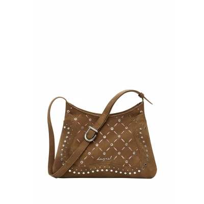 Image of Desigual Medium Cutout Handbag, Women&#039;s, Size: One Size, Brown