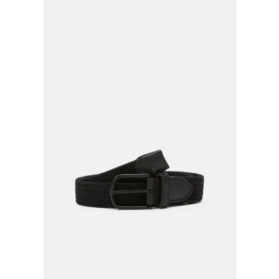 Image of Jack &amp; Jones Jacfall BELT Unisex Braided belt, Size: 32&quot;, Black