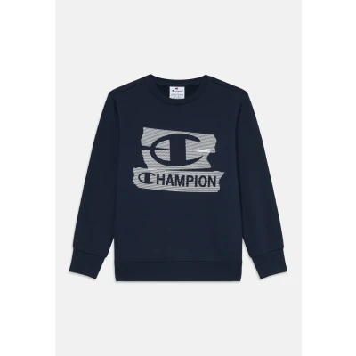 Image of Champion Graphic Crewneck Unisex Sweatshirt for kids, Size: 3/4y, Dark blue