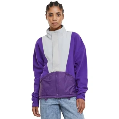 Image of Urban Classics Fleece jacket, Women&#039;s, Size: XL, Realviolet lightasphalt