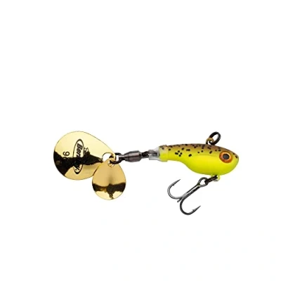 Image of Berkley Pulse Spintail 14g Brown Chartreuse Spinner