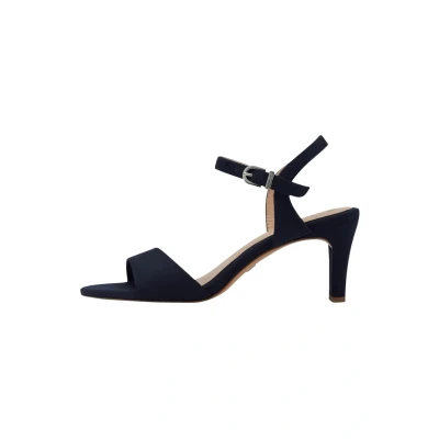 Image of Tamaris Damen Sandalen mit Absatz Textil Vegan Stilettoabsatz Sommer; NAVY/blau; 37