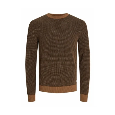 Image of Jack &amp; Jones Eglobe CREW NECK Jumper, Men&#039;s, Size: XXL, Mocha bisque