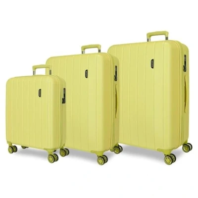 Image of MOVOM Wood Suitcase Set, One Size, Green, Set