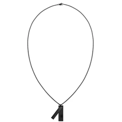 Image of Calvin Klein Necklace, Men&#039;s, Size: One Size, Black