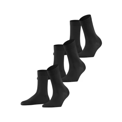 Image of Falke Cotton Touch 3PACK Business &amp; Casual Socks, Women&#039;s, Size: 2,5 5, Black