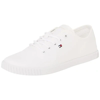 Image of Tommy Hilfiger Sneaker Casual laceups, Women&#039;s, Size: 4, White Cotton