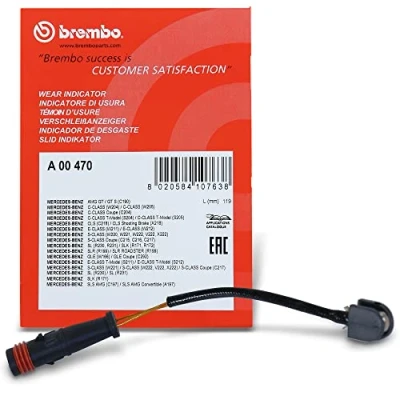 Image of Warning Contact, brake pad wear BREMBO A 00 487