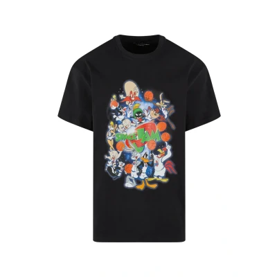 Image of Upscale by Mister Tee Space JAM Teamwork Print Tshirt, Men&#039;s, Size: Medium, Black