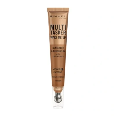 Image of Rimmel Multi Tasker Wake Me Up Foundation and Concealer 20ml (Various Shades) 100 Mocha