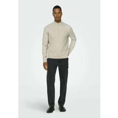 Image of Only &amp; Sons Men&#039;s Knitted Jumper, Silver Lining, S