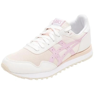 Image of Asics Sportstyle Tiger Runner II Trainers, Women&#039;s, Size: 7, Cream/light blue Imitation leather/ textile