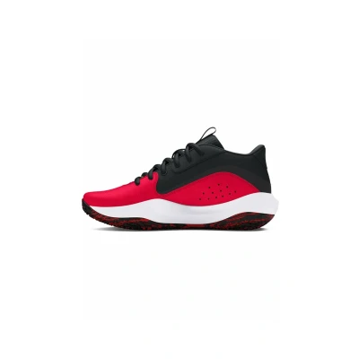 Image of Under Armour Court Performance Lockdown Basketball shoes for kids, Size: 4, Red Leather/synthetics