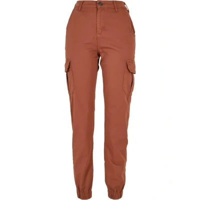 Image of Urban Classics HIGH Waist Cargo trousers, Women&#039;s, Size: 26, Terracotta