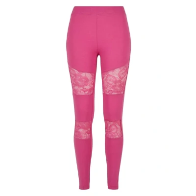 Image of Urban Classics Women&#039;s Ladies Laces Inset Leggings, Brightviolet, 4XL