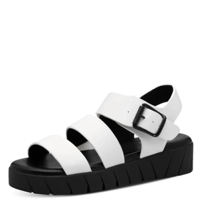 Image of s.Oliver Wedge sandals, Women&#039;s, Size: 400, White black shoes