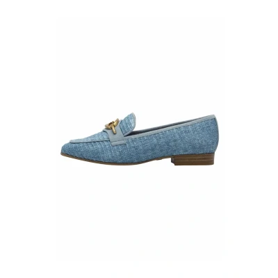 Image of Tamaris Slipons, Women&#039;s, Size: 3.5, Light blue Leather and textile