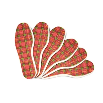 Image of Set of 6 Tartan Shoe Insoles for Men and Women, Comfortable Inserts Daily Use, Unisex with Elegant Scottish Design, Kaps (41 EUR)