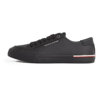 Image of Tommy Hilfiger CORE Corporate Trainers, Men&#039;s, Size: 11, Black leather and imitation