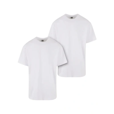 Image of Urban Classics Heavy 2PACK Basic Tshirt, Men&#039;s, Size: 5XL, white