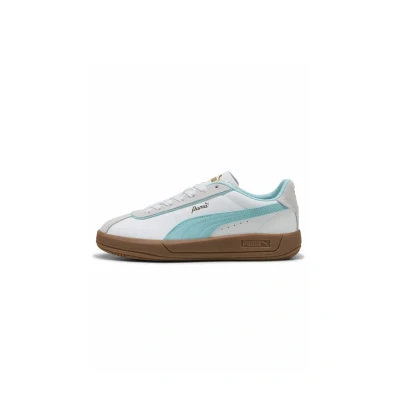 Image of Puma Klassika Trainers whitesafe lakefeather gray, Women&#039;s, Size: 3, White/safe lake/feather gray shoes