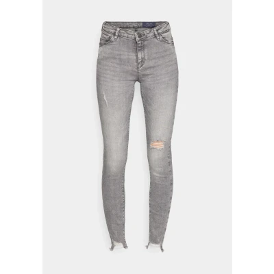 Image of Noisy May Nmkimmy Destroy Jeans Skinny Fit, Women&#039;s, Size: 25x32, Medium grey denim