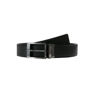 Image of Armani Exchange Belt, Size: One Size, Black/dark brown