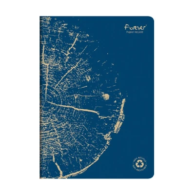 Image of Clairefontaine 684662C FOREVER premium pricked notebook 21x29.7cm 90g recycled 96p lined cobalt blue
