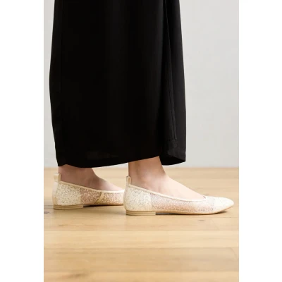 Image of Tamaris Ballet pumps, Women&#039;s, Size: 3.5, Ivory glam Textile