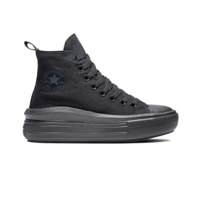 Image of Converse Boy&#039;s Chuck Taylor All Star Move Platform Sneaker, Black Dk Smoke Grey, 6 UK