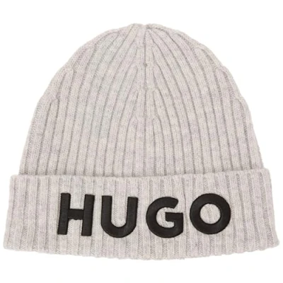 Image of HUGO Unisex Beanie, Size: One Size, Medium grey