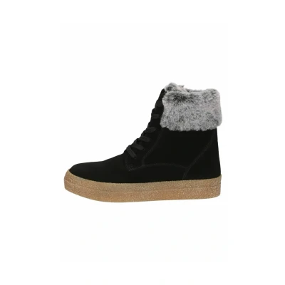 Image of CAPRICE Damen Sneaker hoch mit Fütterung Schnürsenkeln Bequem, Schwarz (Black Suede), 37 EU
