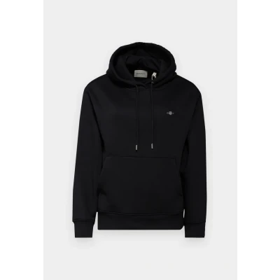 Image of GANT Shield Hoodie Sweatshirt, Women&#039;s, Size: XXS, Black