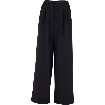 Image of Urban Classics Ultra WIDE Pleatfront Trousers, Women&#039;s, Size: 26, Black
