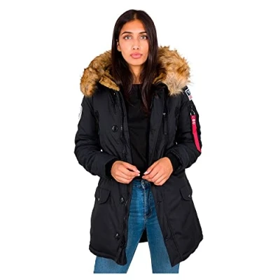 Image of ALPHA INDUSTRIES Women&#039;s Winter Jacket, Black, L