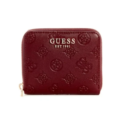 Image of GUESS Wallet GERTY ZIP AROUND COLOR, Burgundy, Free Size, Modern