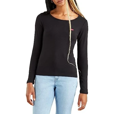 Image of Levi&#039;s TEE 2 PACK Long sleeved top, Women&#039;s, Size: Small, Mineral black