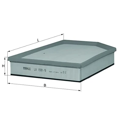 Image of Air Filter MAHLE ORIGINAL LX 1591/9
