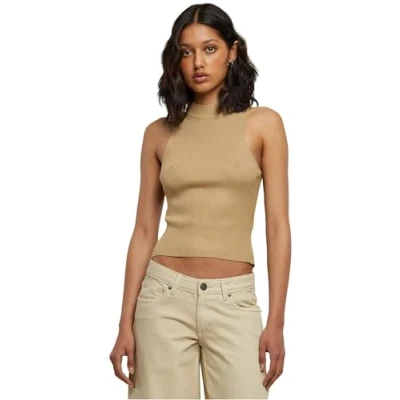 Image of Urban Classics Short Turtleneck Top, Women&#039;s, Size: 4XL, Unionbeige