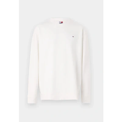 Image of Tommy Jeans FLAG CREW Sweatshirt, Men&#039;s, Size: 34, Ecru