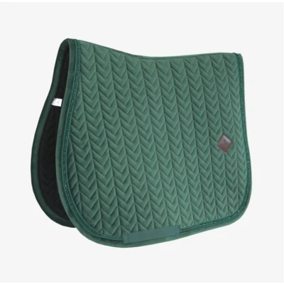 Image of Kentucky Horsewear Saddle Pad Jumping Velvet Pearls Pine Green Horse Riding Equestrian