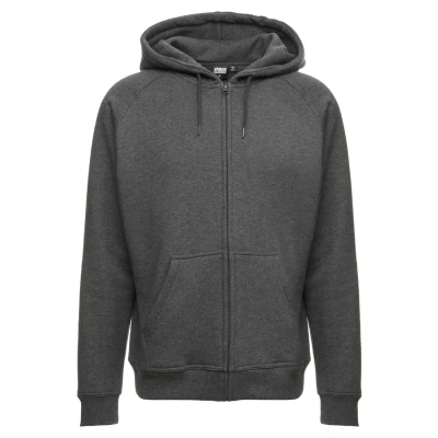 Image of Urban Classics ZIP Hoody Zipup sweatshirt, Men&#039;s, Size: Small, Charcoal