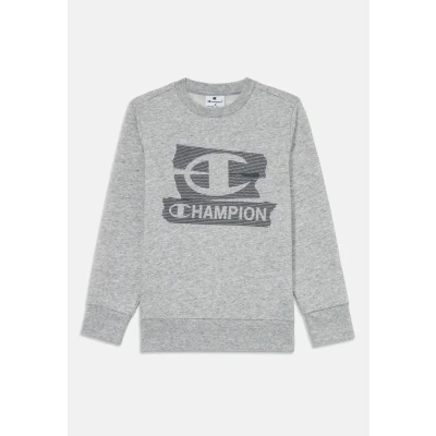 Image of Champion Graphic Crewneck Unisex Sweatshirt for kids, Size: 3/4y, Grey
