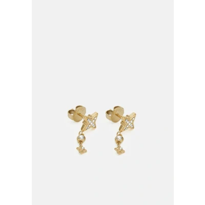 Image of Guess IN THE SKY Earrings Yellow goldgoldcoloured, Women&#039;s, Size: One Size, goldgold coloured