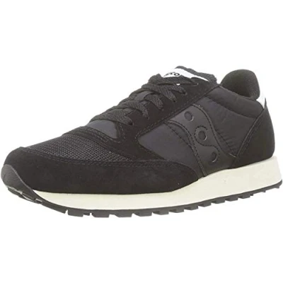 Image of Saucony JAZZ Original Vintage Trainers, Women&#039;s, Size: 7.5, Black Leather and textile