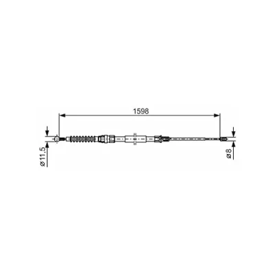 Image of Cable, parking brake BOSCH 1 987 482 379