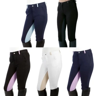 Image of PFIFF 101249 children&#039;s breeches Elisa, fabric seat, trendy bicoloured look extra soft