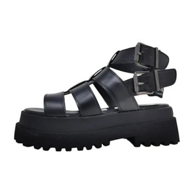 Image of Sandalo donna Buffalo Pluto Gld nero DS25BF16 BN16022691 39